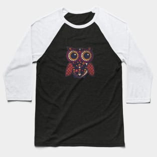 Vintage Ethnic Owl Baseball T-Shirt